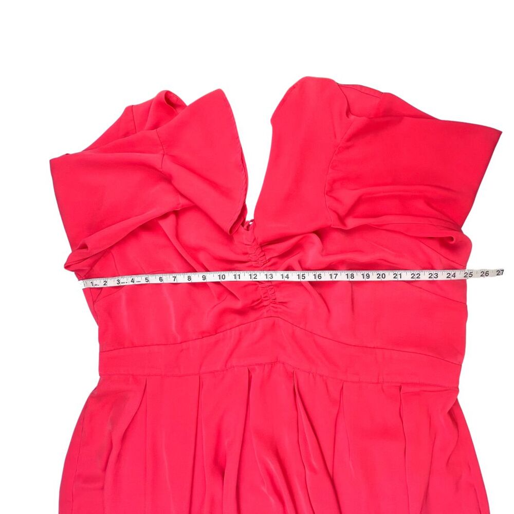 Eloquii Cocktail Dress 26 Pink Flared Sleeves Flowy Adjustable Neckline Dress - Picture 4 of 14